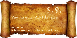 Vavrinecz Viktória névjegykártya
