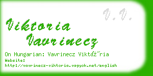 viktoria vavrinecz business card